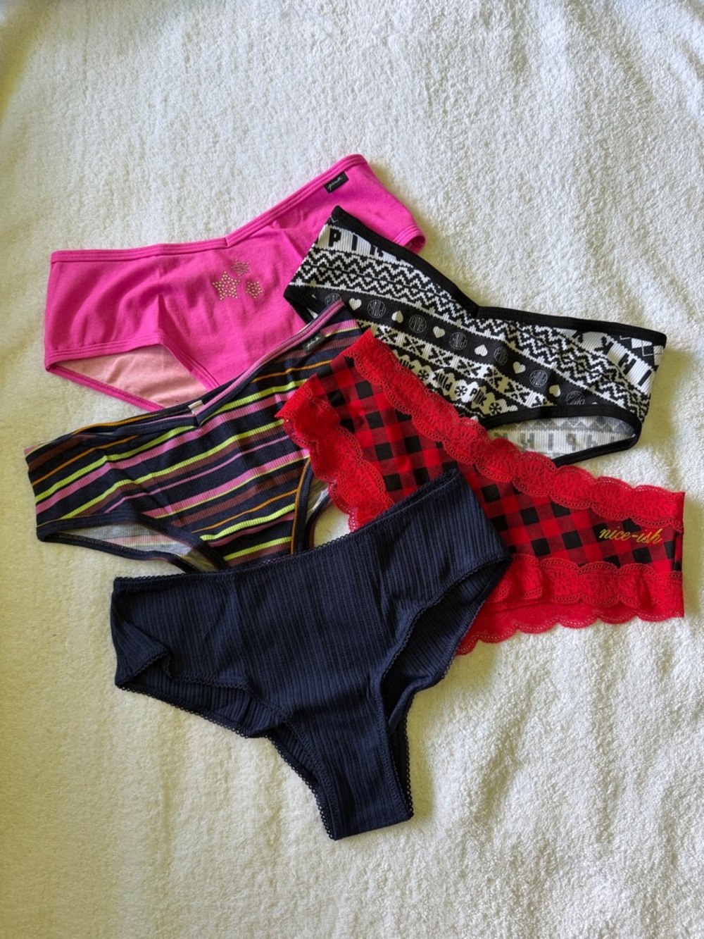 Women’s Color Variety Mixed Cheeky Panties - Pack of 5